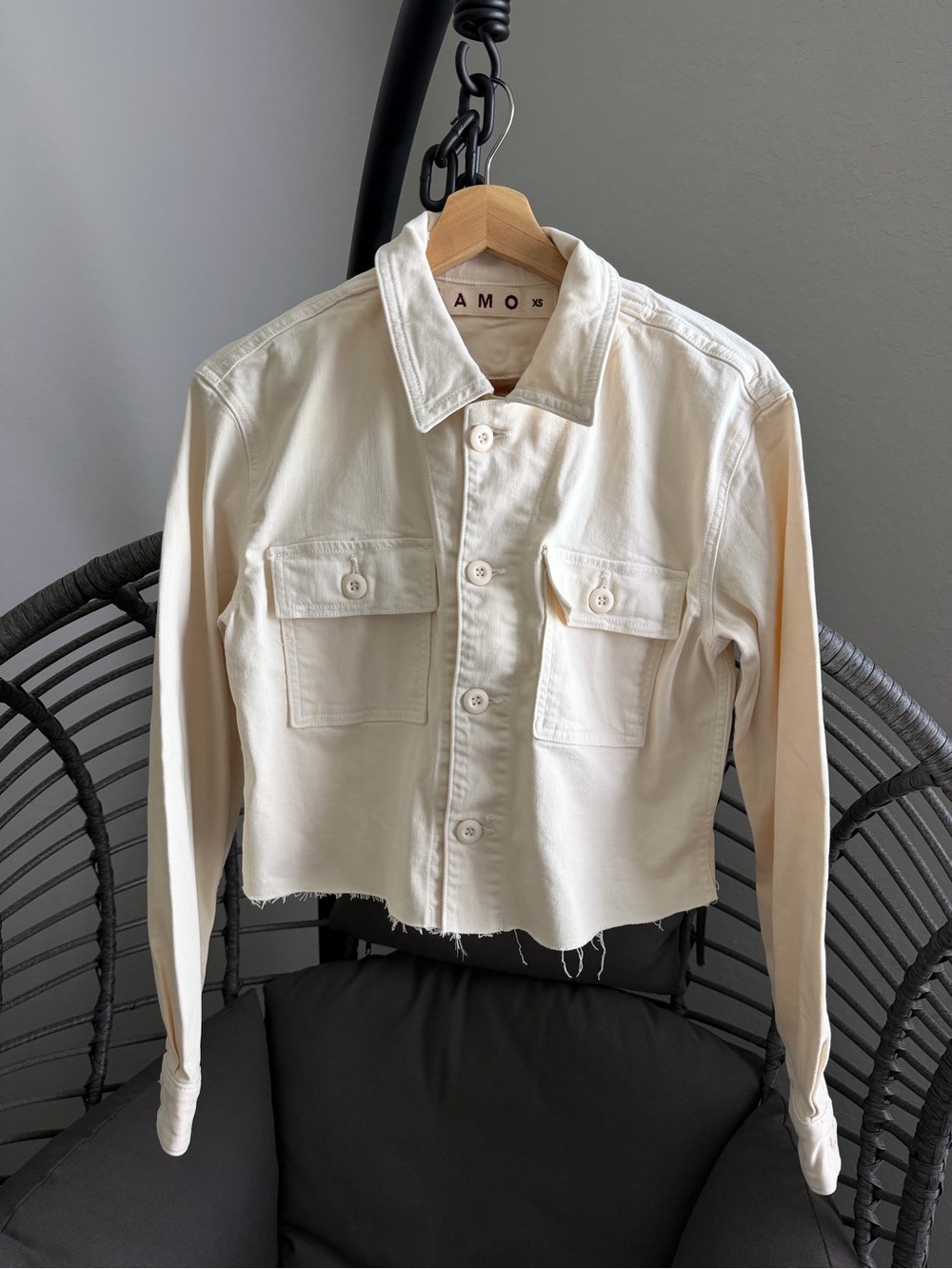 NEW AMO carly jacket in bone XS